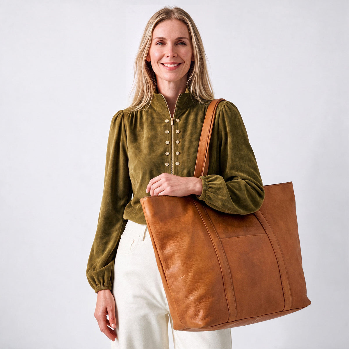 Suburban Leather Tote Bag Lg - Image 14