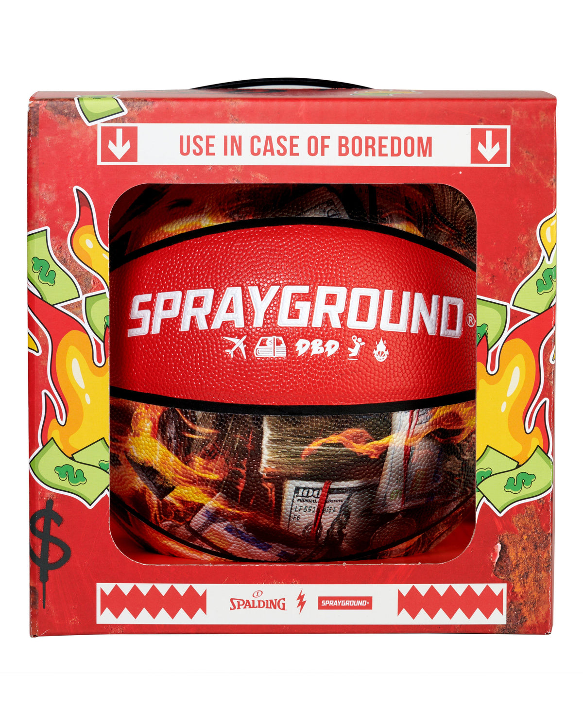 Spalding X Sprayground Fire Basketball - Image 3