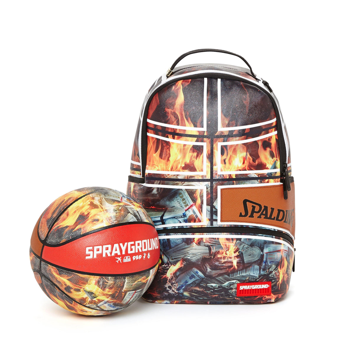 Spalding X Sprayground Fire Basketball - Image 5