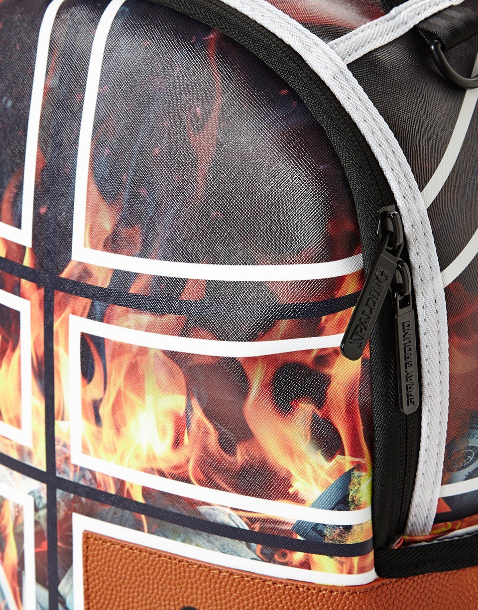 Spalding X Sprayground Fire Money Backpack - Image 6