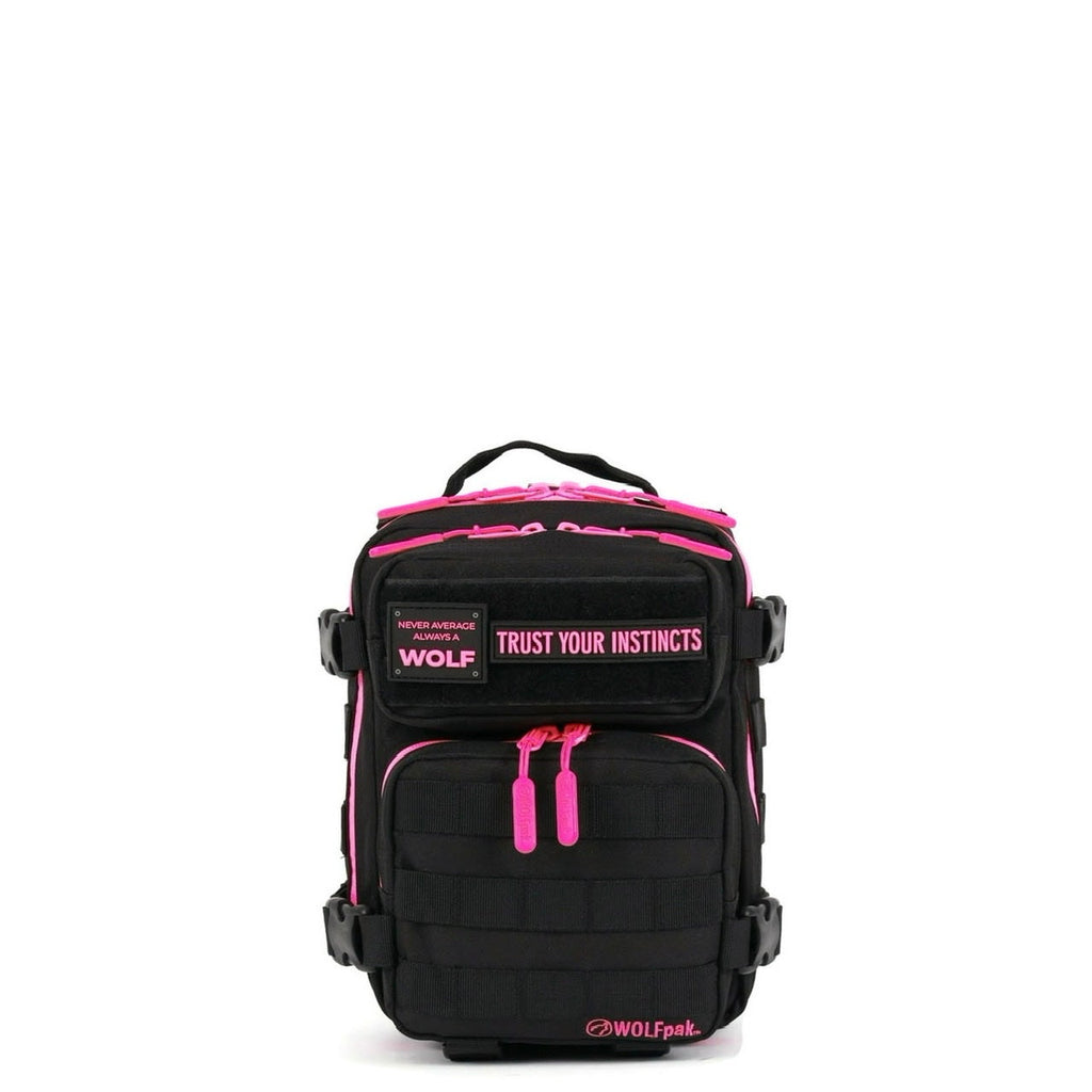 9L Backpack Mini Black Neon Pink - Image 2