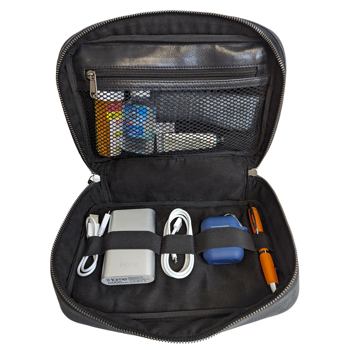 Deluxe Tech Leather Travel Kit - Image 6