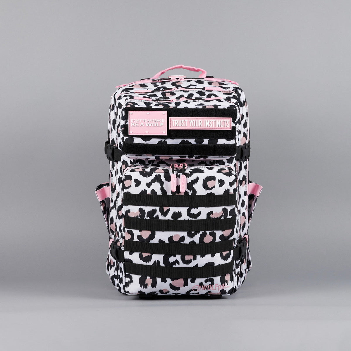 45L Backpack Leopard Pink Zip - Image 9