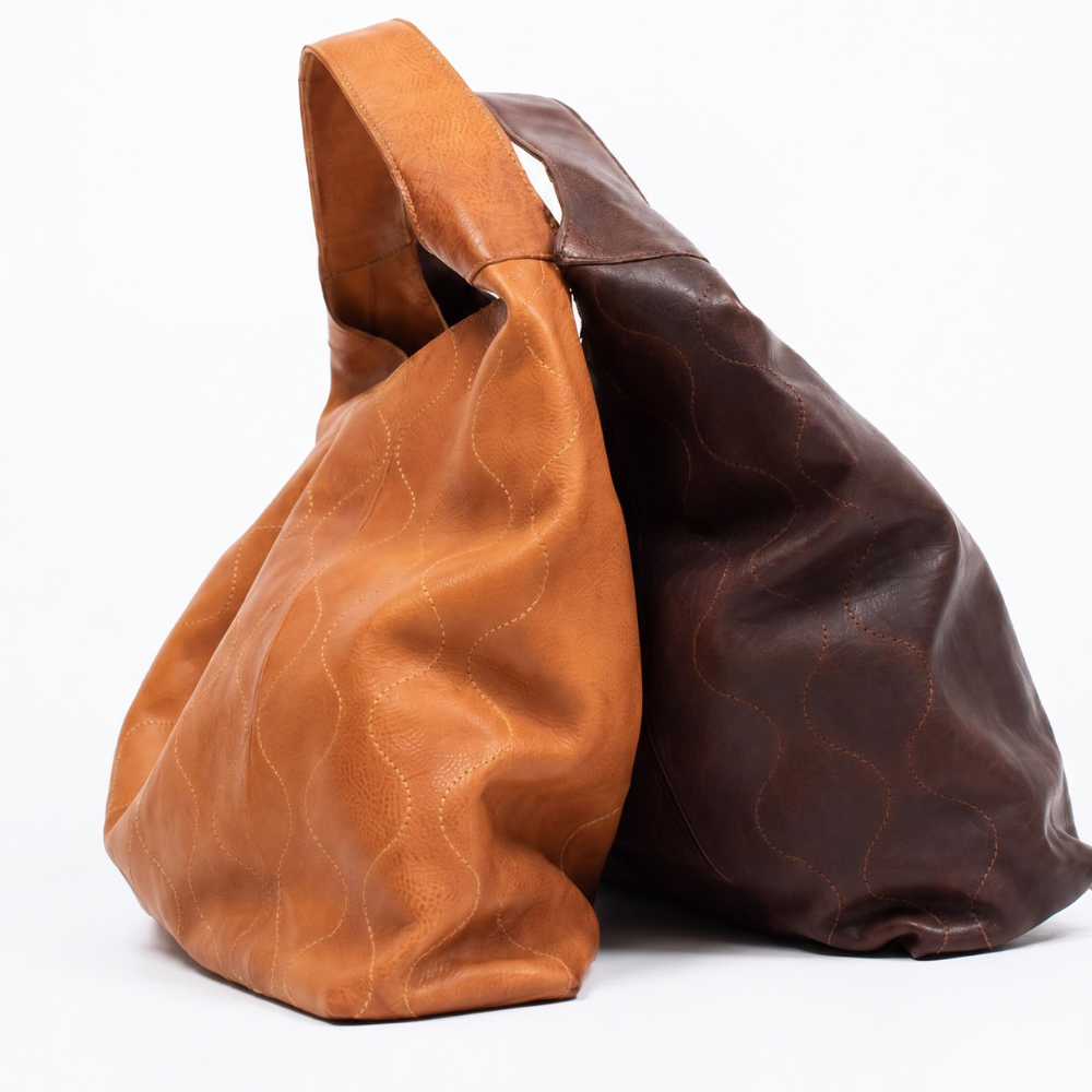 Lindsey Groovy Swirl Leather Tote Bag - Image 9