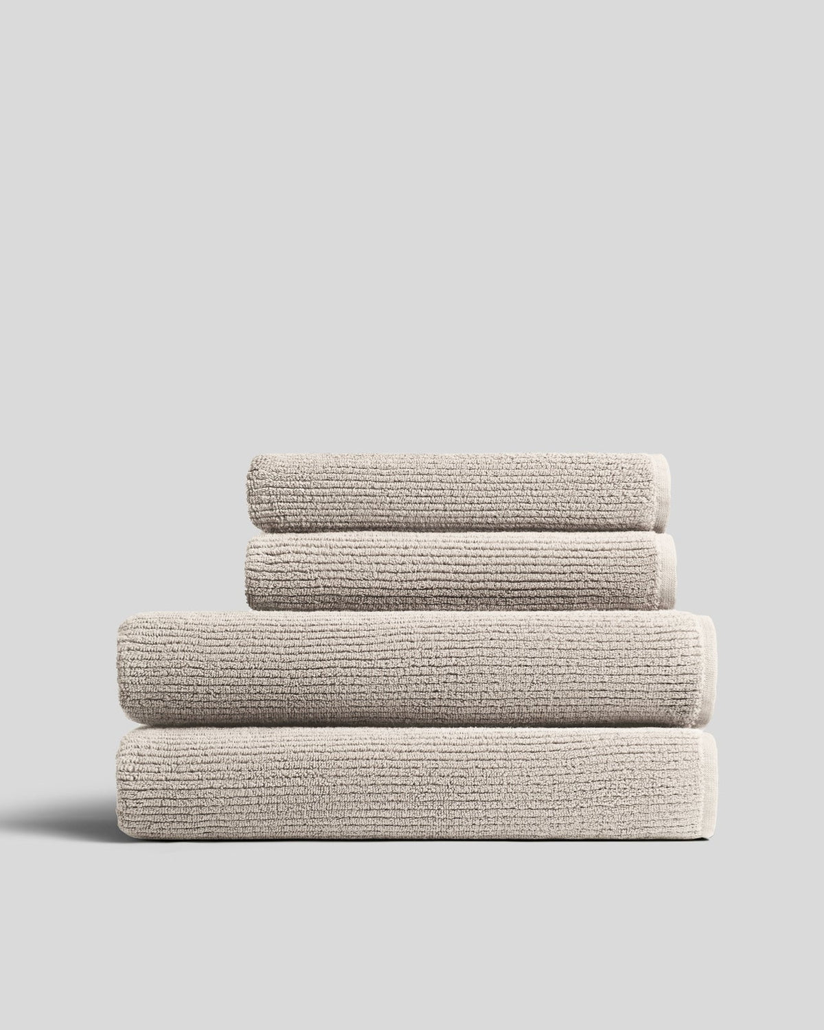 2+2 Soft Rib Bath Bundle - Bone