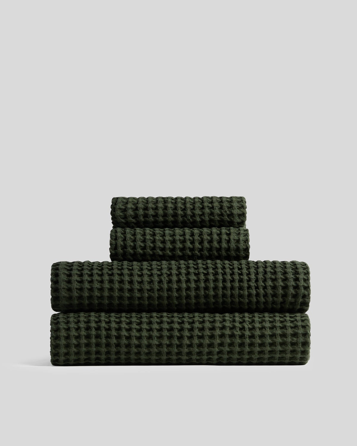 2+2 Waffle Bath Bundle - Evergreen