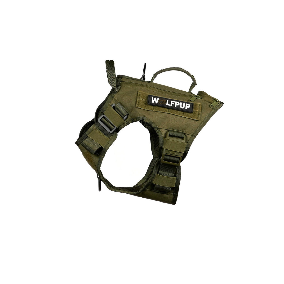 OD Green Tactical Dog Vest Harness - Image 2