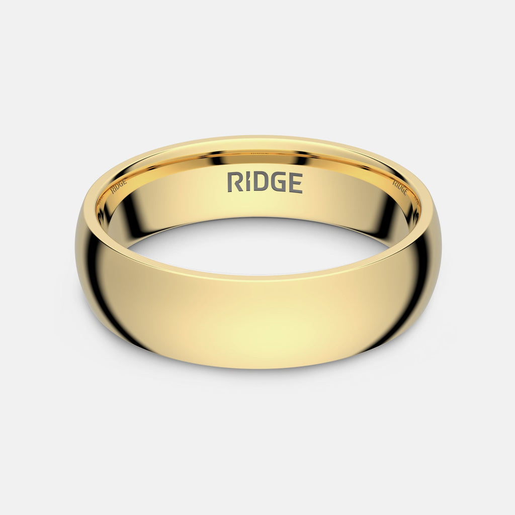 Ridge 6mm Rounded Ring Set - 24K Gold | Tantalum - Image 2