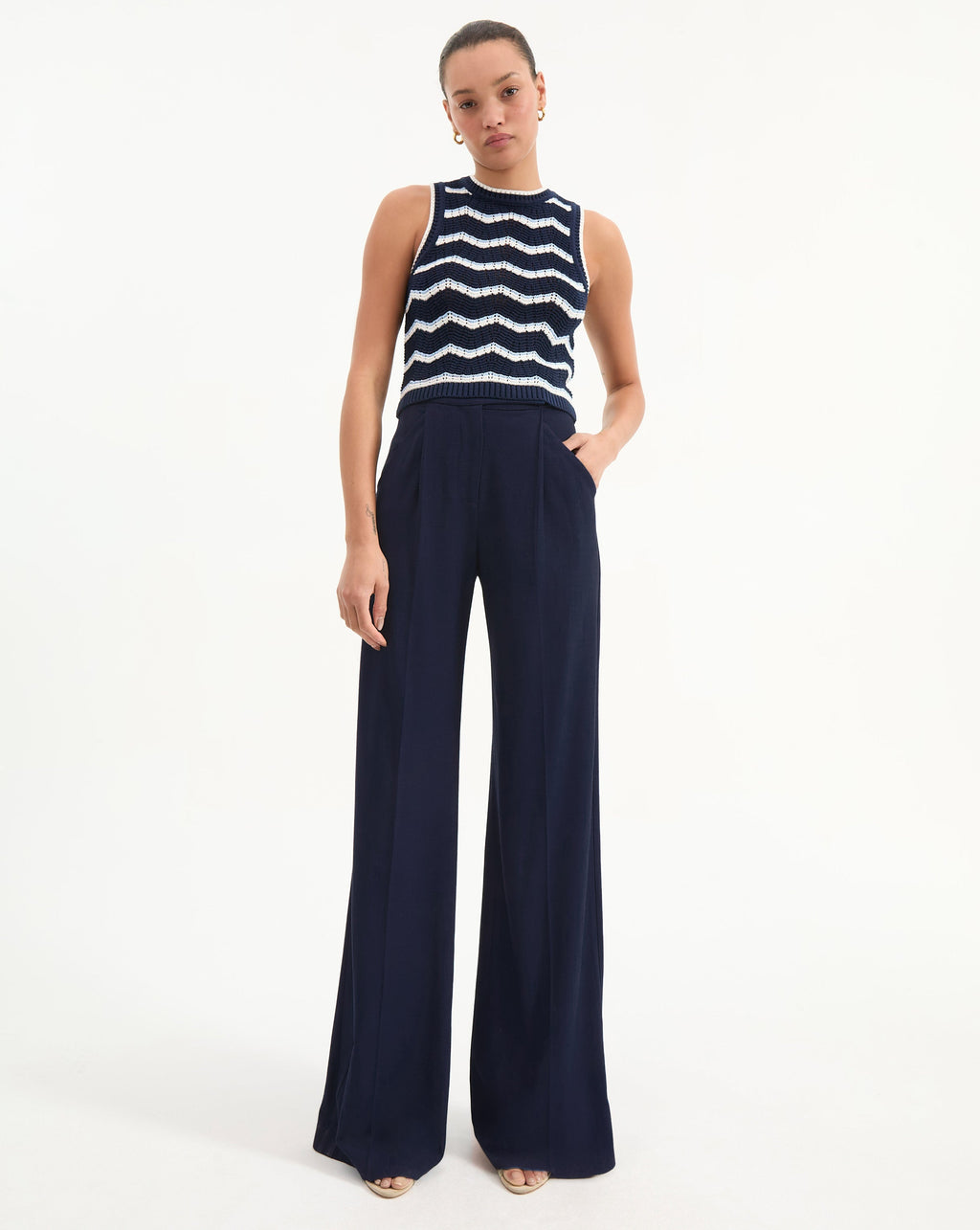Jerrel Cropped Knit Tank Top - Image 2