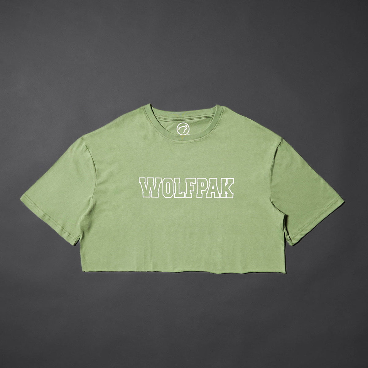 Women's Varsity Cropped Tee Moss Green - Image 6