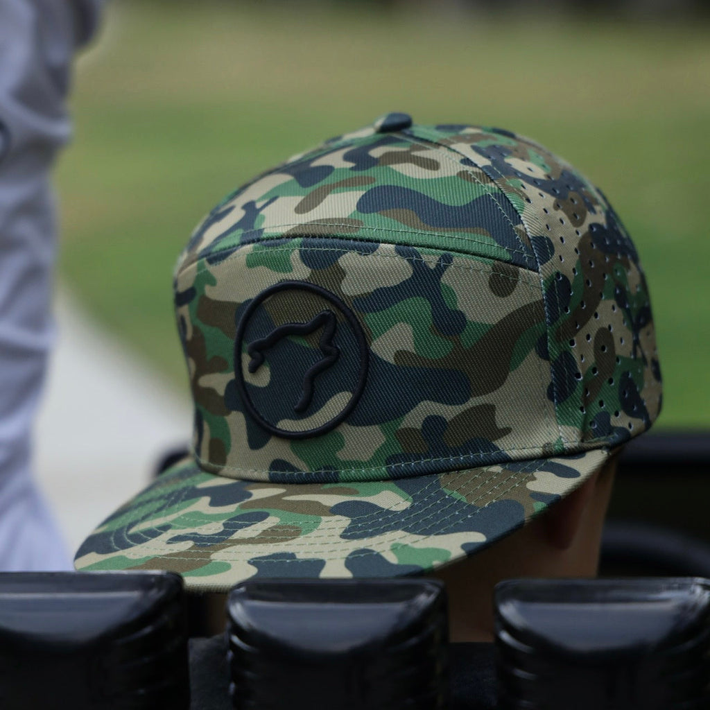 Flat Bill Snapback Hat Army Camo - Image 6