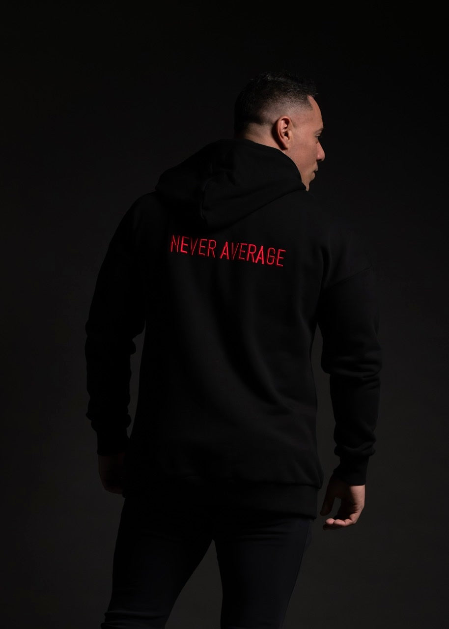 Alpha Black Savage Red Zip Up Hoodie - Image 2