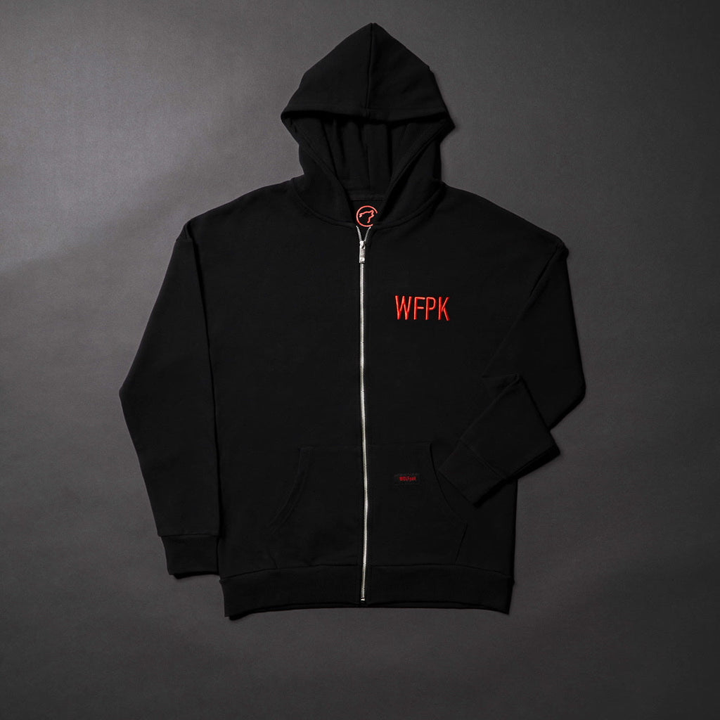 Alpha Black Savage Red Zip Up Hoodie - Image 3