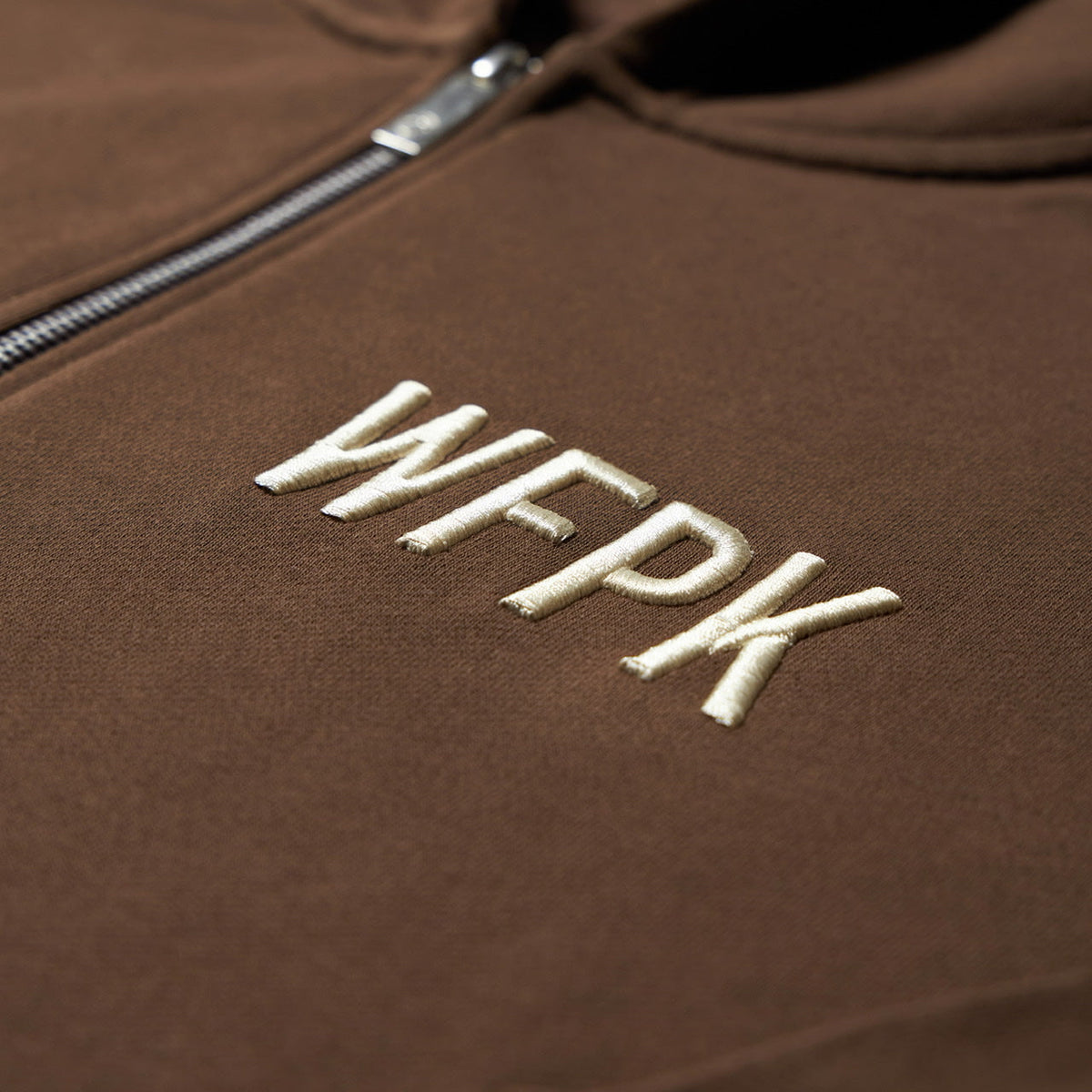 Mocha Brown Zip Up Hoodie - Image 5