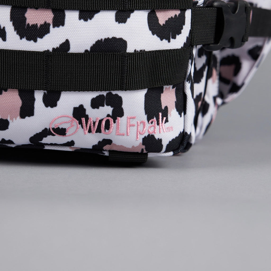 45L Backpack Leopard Pink Zip - Image 14