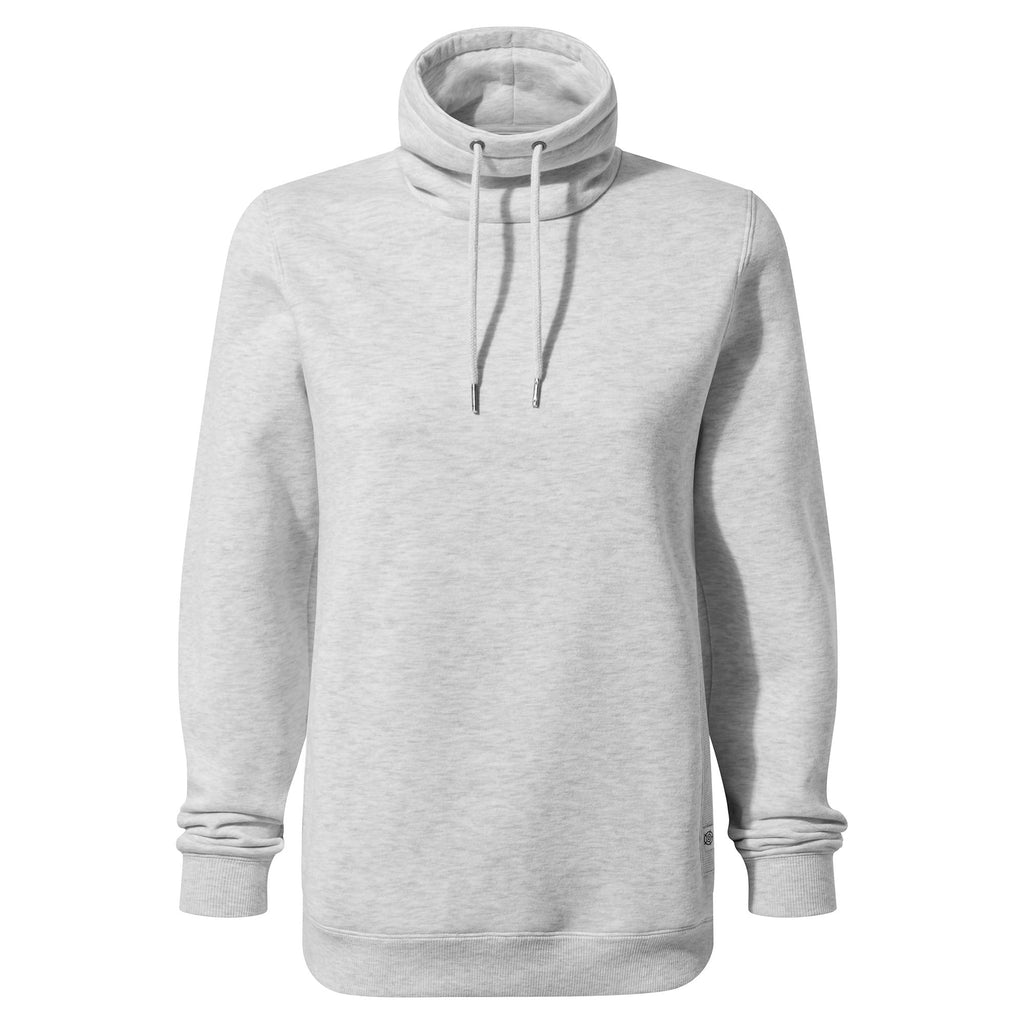 Abigail Womens Supersoft Funnel Neck Sweat - Oatmeal Marl - Image 7