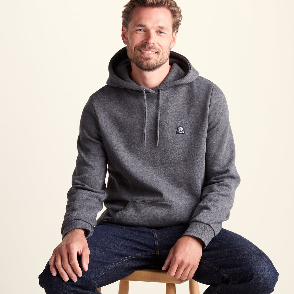 Akerman Mens Supersoft Hoody - Dark Grey Marl - Image 4