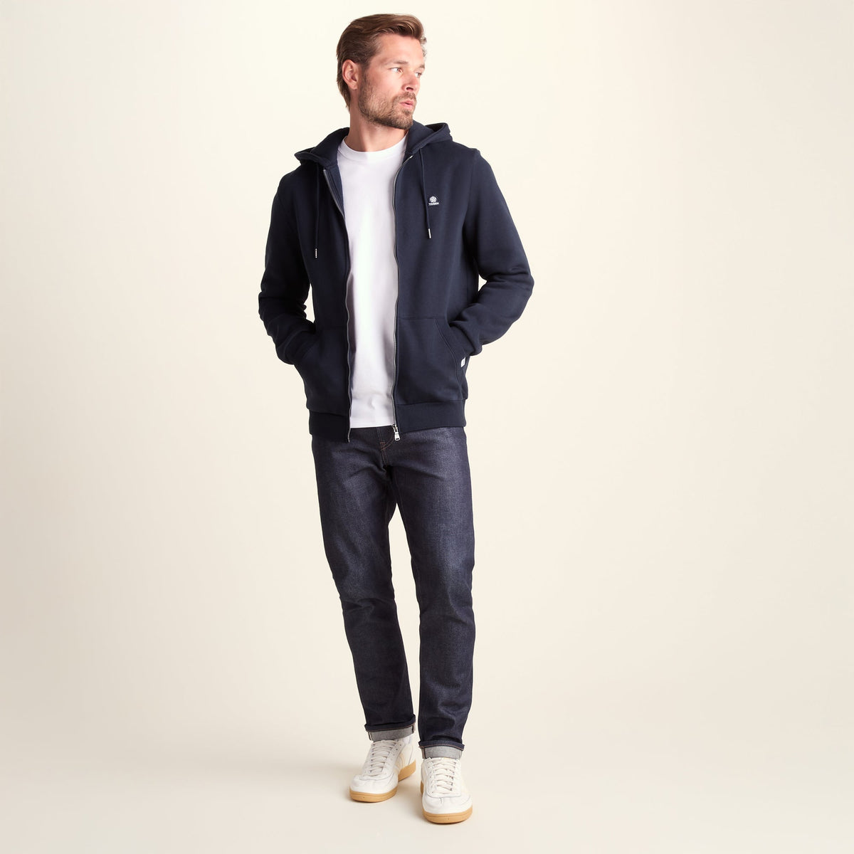 Alden Mens Supersoft Hoody - Dark Indigo - Image 2