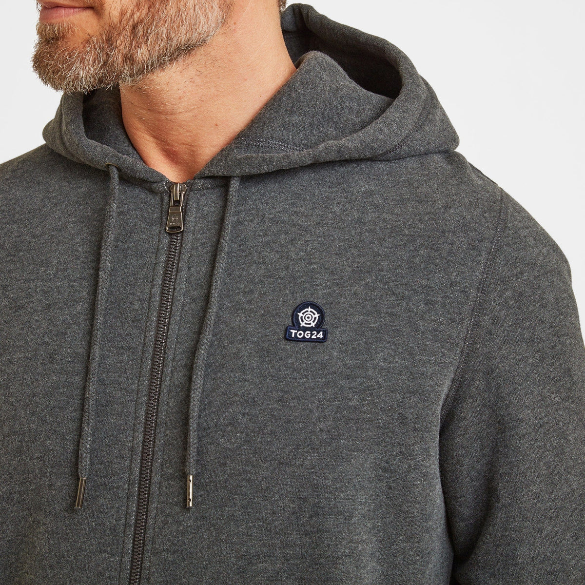 Alden Mens Supersoft Hoody - Dark Grey Marl - Image 5