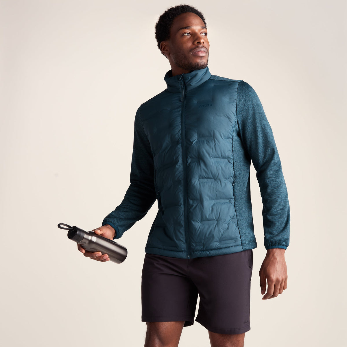 Anick Mens Lightweight Insulated Hybrid Jacket - Inky Blue - Image 5