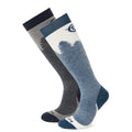 Aprica 2 Pack Womens Ski Sock - Dark Indigo/Jewel Blue
