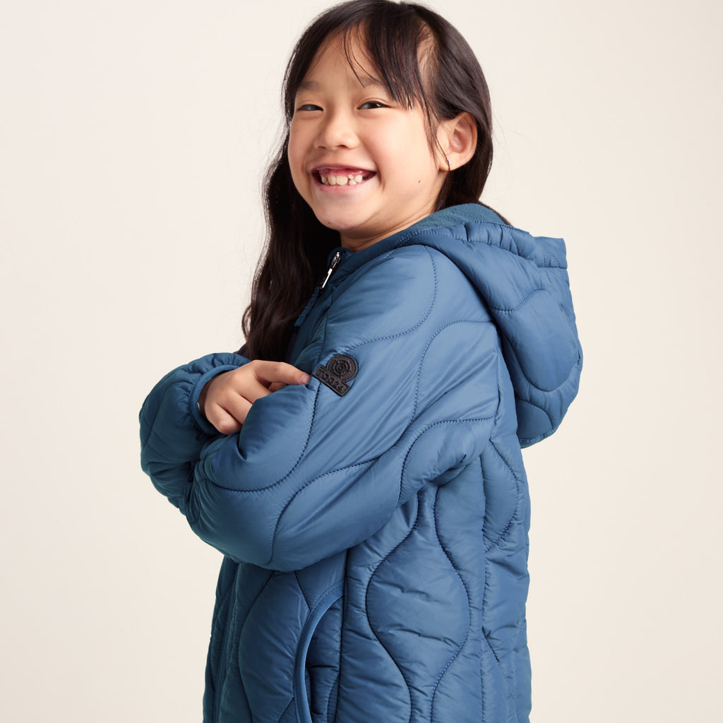 Arbor Kids Shower Resistant Padded Jacket - Blue Jay - Image 4