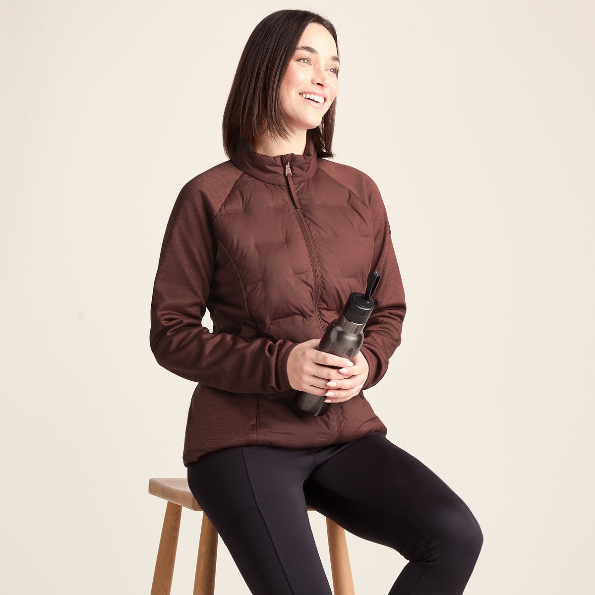 Arna Womens Lightweight Insulated Hybrid Jacket - Raspberry - Image 6