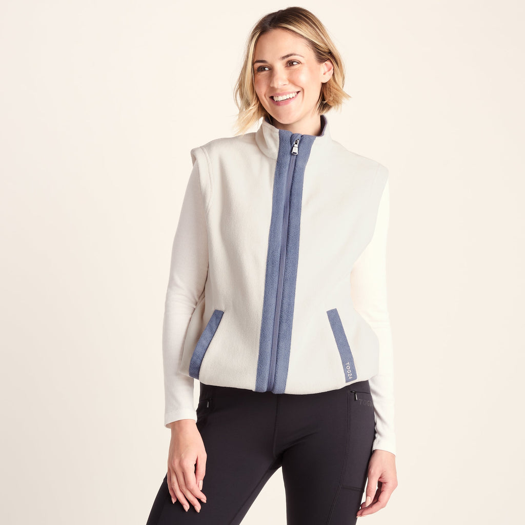 Arrad Womens Relaxed Fit Microfleece Gilet - Vanilla - Image 2