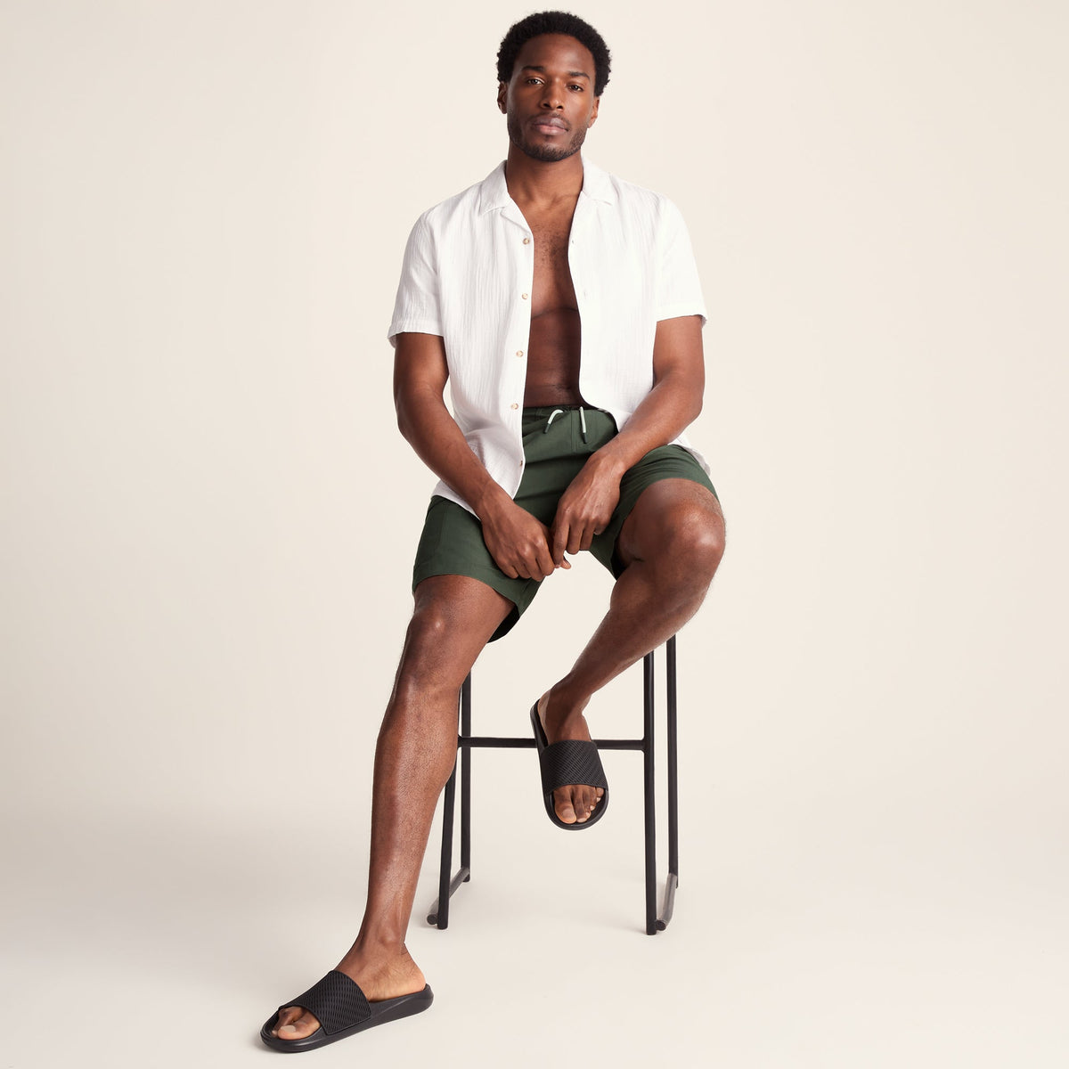Aslan Mens Swimshorts - Forage Green - Image 3