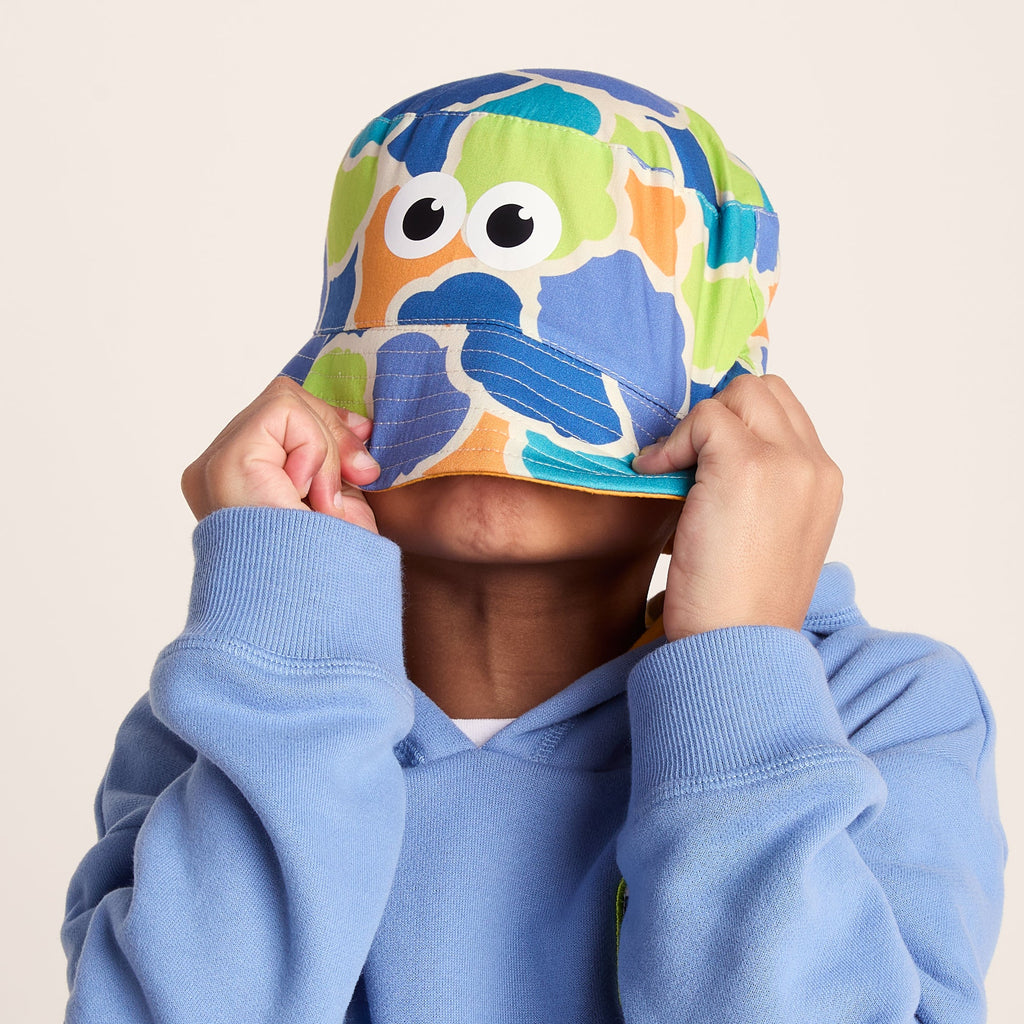 Balkhi Kids Shaun the Sheep Bucket Hat - Lime Cloud Print