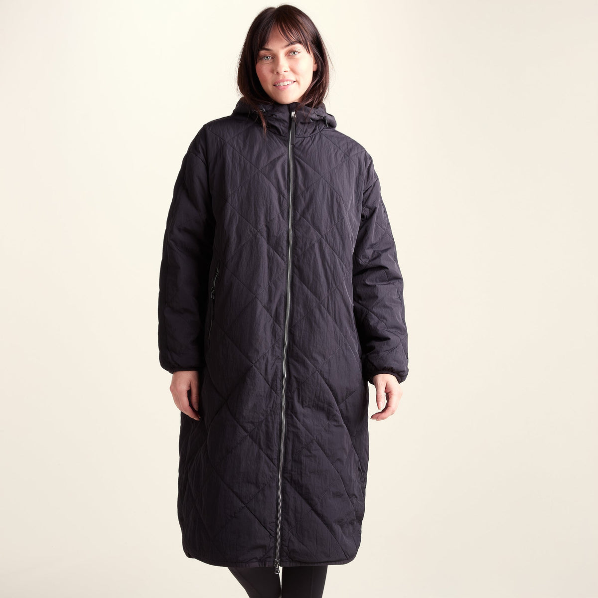 Banton Womens Oversized Shower Resistant Insulated Jacket - Black - Image 8