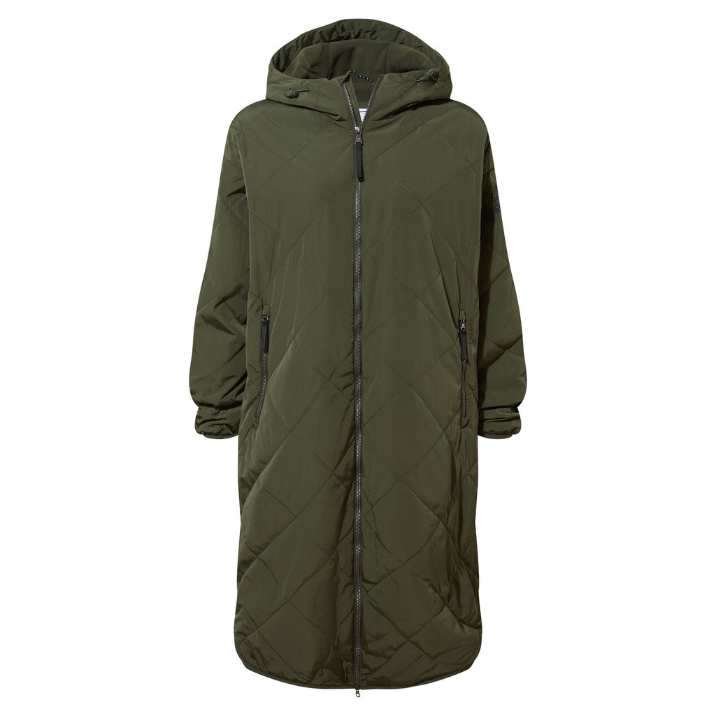 Banton Womens Oversized Shower Resistant Insulated Jacket - Dark Green - Image 9