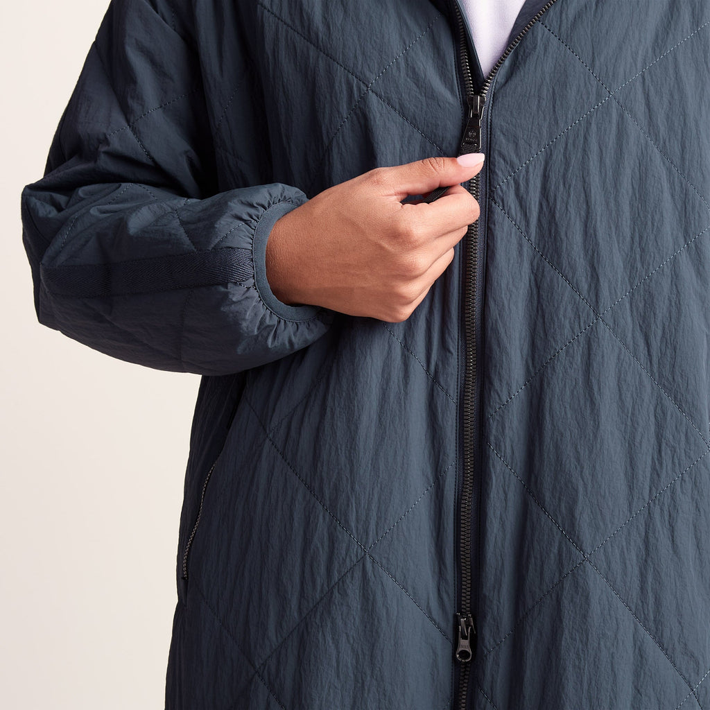 Banton Womens Oversized Shower Resistant Insulated Jacket - Washed Blue - Image 5