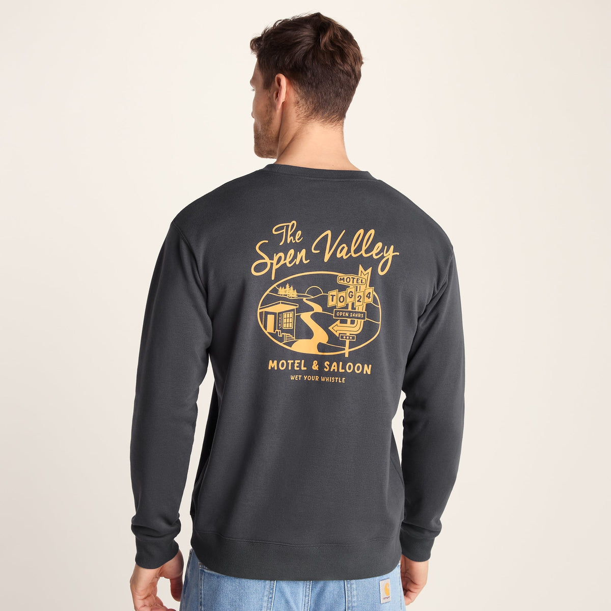 Barnaby Mens Relaxed Fit Supersoft Sweat - Deep Slate - Image 4