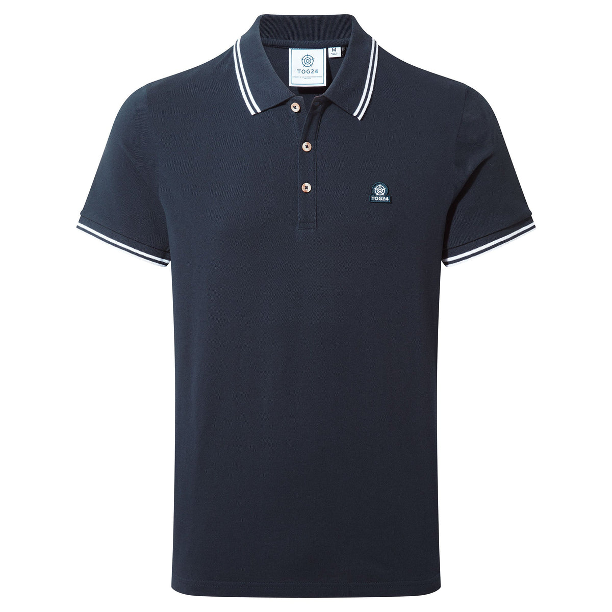 Biston Mens 100% Cotton Pique Polo Shirt - Dark Indigo - Image 6