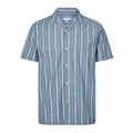 Boldon Mens 100% Cotton Supersoft Short Sleeve Shirt - Light Blue Stripe - Image 7