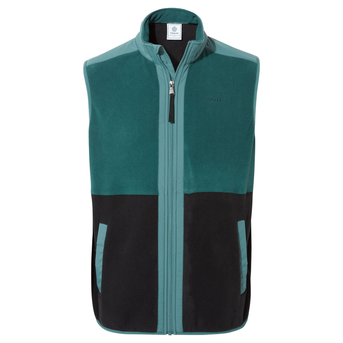 Boltby Mens Relaxed Fit Microfleece Gilet - Hydro Blue/Black - Image 7