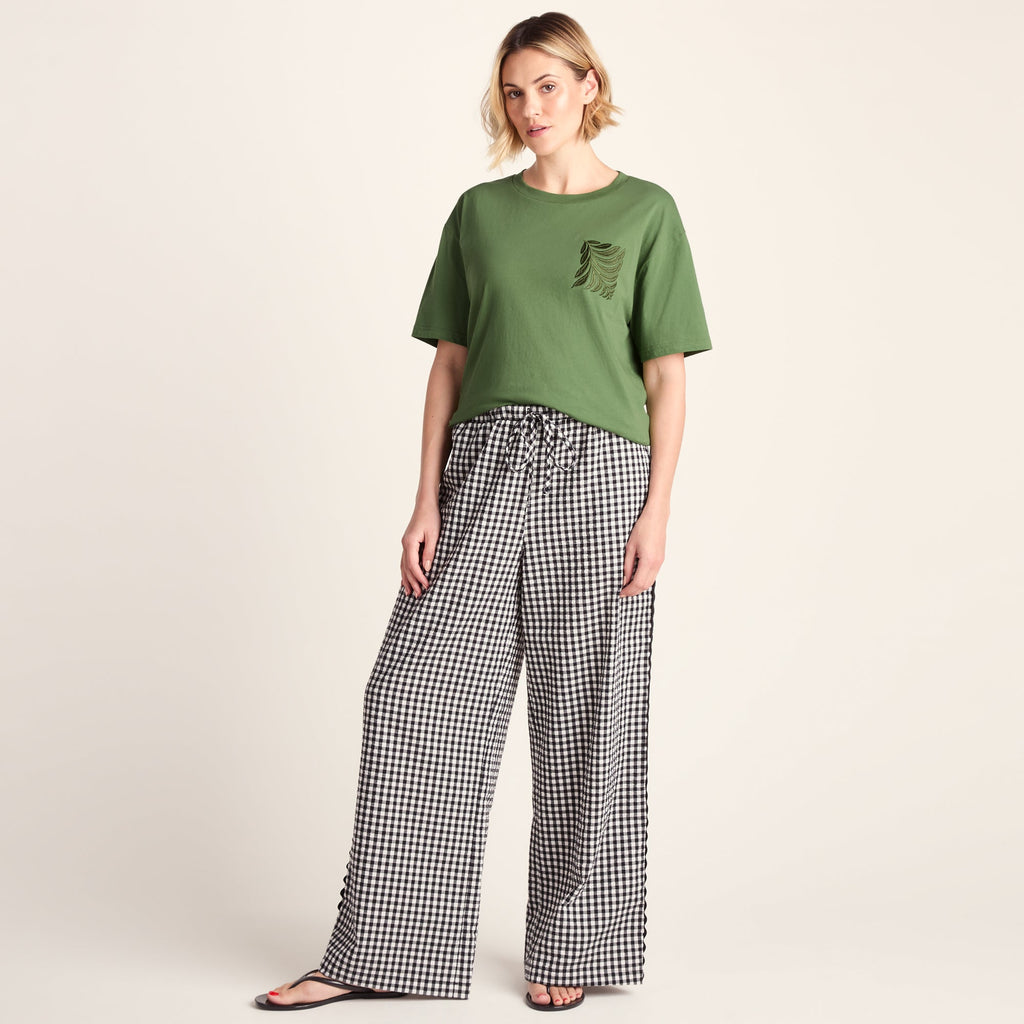 Botanical Womens Relaxed Fit Supersoft T-shirt - Dark Matcha - Image 2