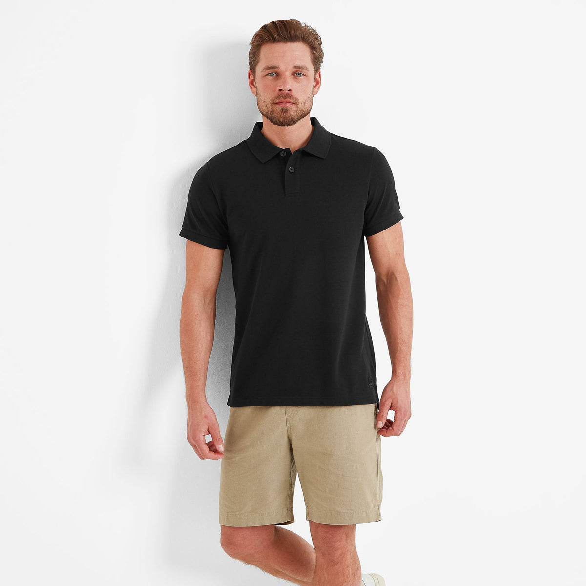 Bower Mens Polo Shirt - Black - Image 5