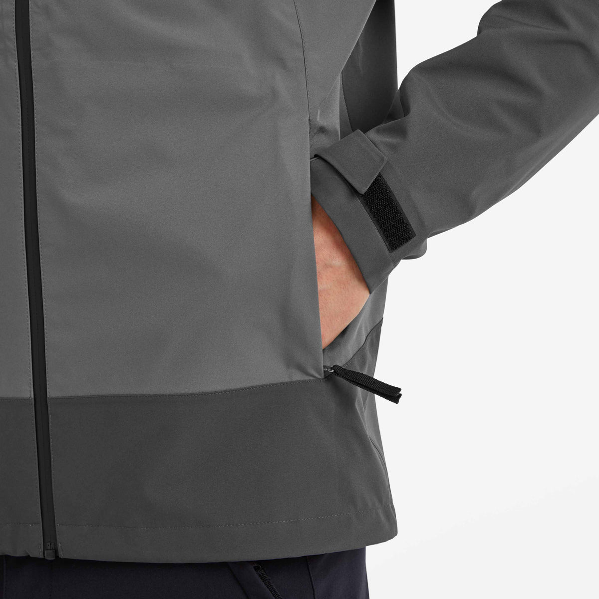 Bowston Mens Performance Waterproof Jacket - Soot Grey - Image 6