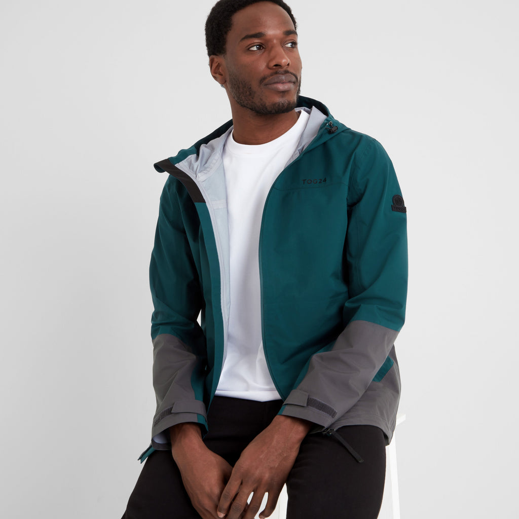 Bowston Mens Performance Waterproof Jacket - Petrol Green - Image 6