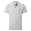 Braunton Mens 100% Cotton Pique Polo Shirt - Light Grey Marl - Image 5
