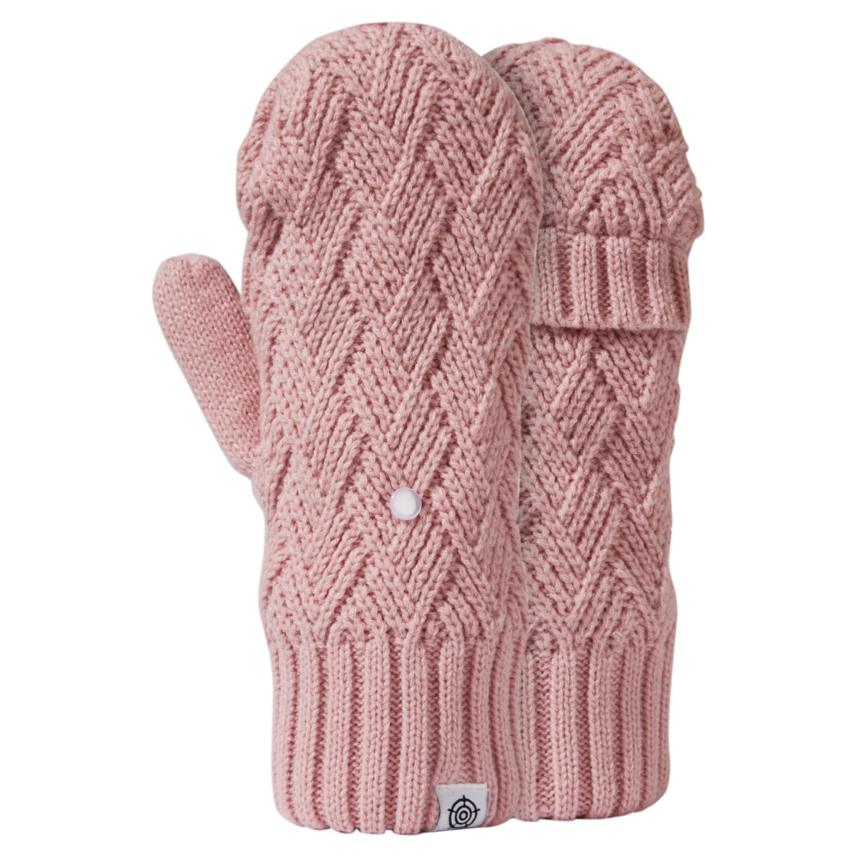 Britton Lined Mittens - Candy Floss Pink - Image 2