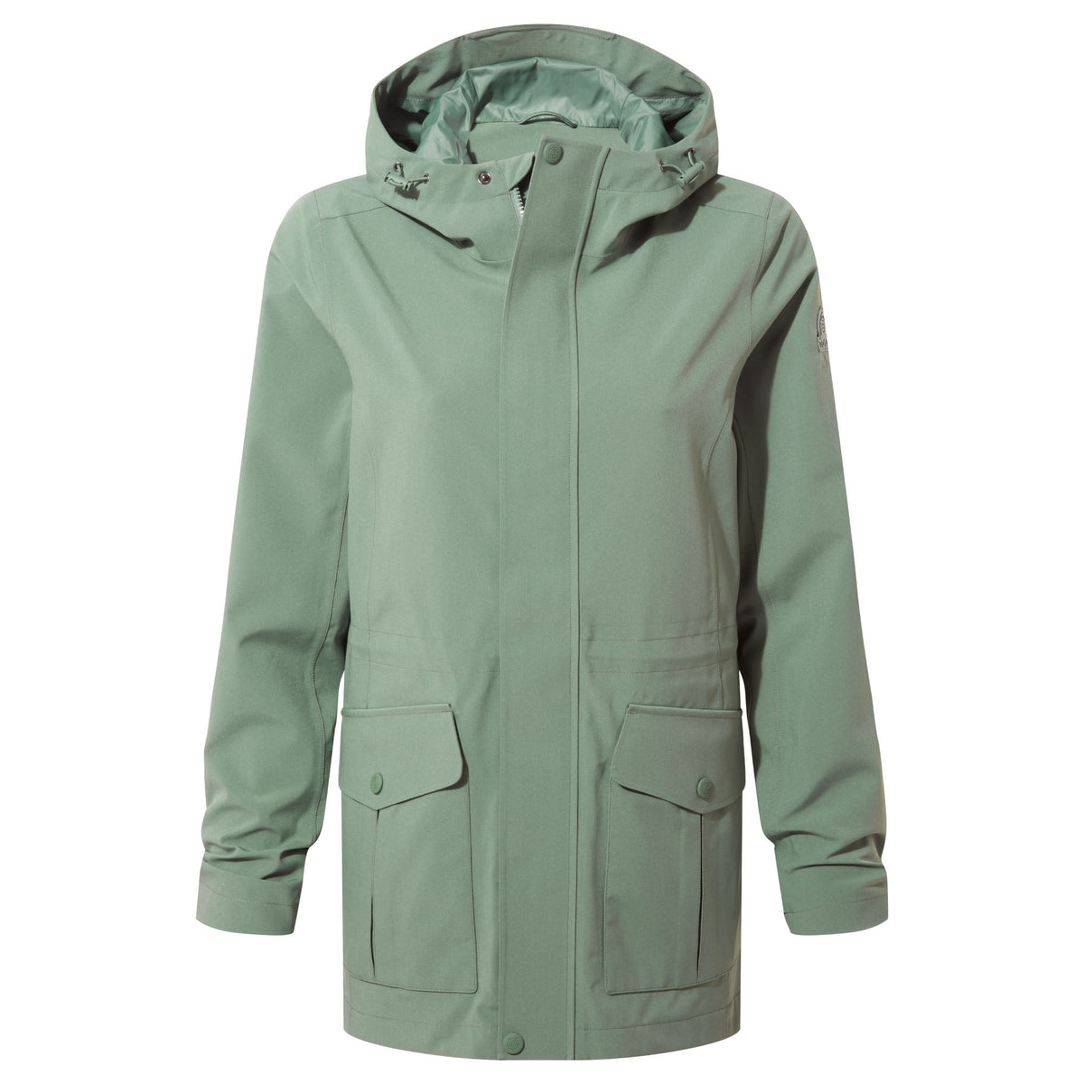 Burradon Womens Waterproof Jacket - Light Forest - Image 11