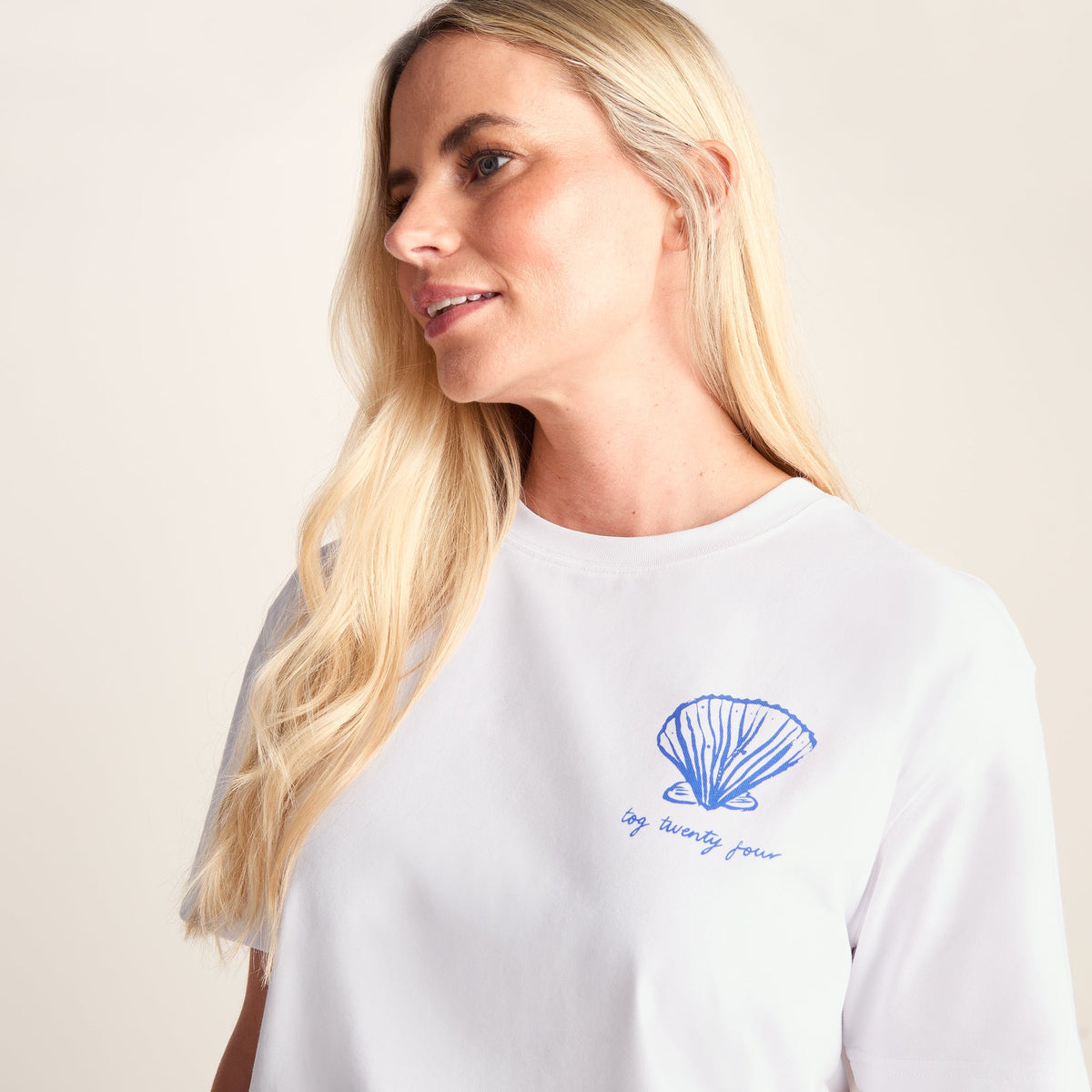 Caggie Womens Relaxed Fit Premium Supersoft Emmy Lupin T-Shirt - Optic White - Image 5