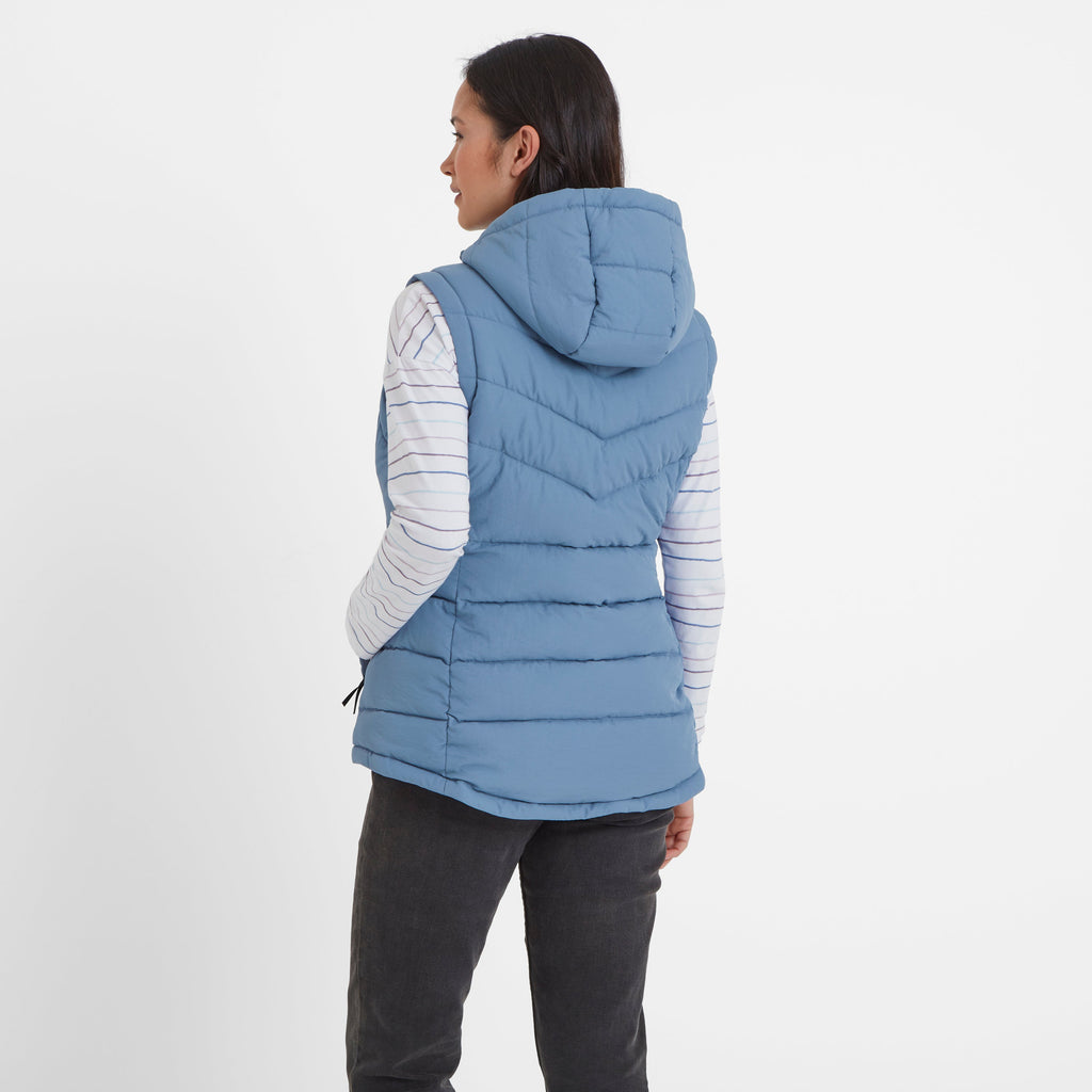 Calvo Womens Padded Gilet - Misty Blue - Image 4