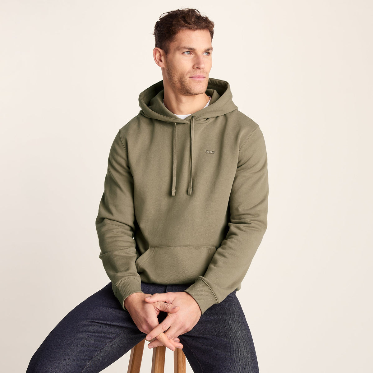 Carlton Mens Oversized Heavyweight 100% Cotton Hoody - Mushroom - Image 5