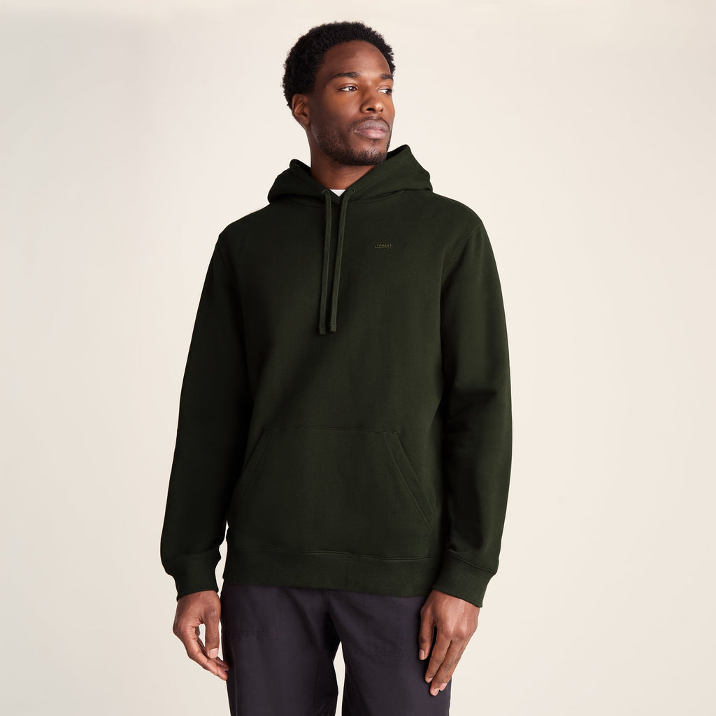 Carlton Mens Oversized Heavyweight 100% Cotton Hoody - Dark Olive Green - Image 2