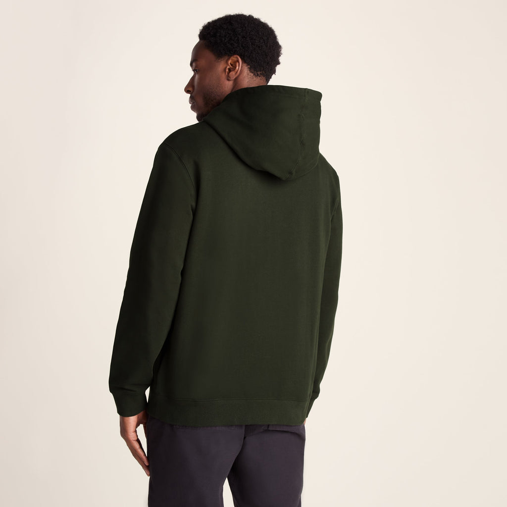 Carlton Mens Oversized Heavyweight 100% Cotton Hoody - Dark Olive Green - Image 3