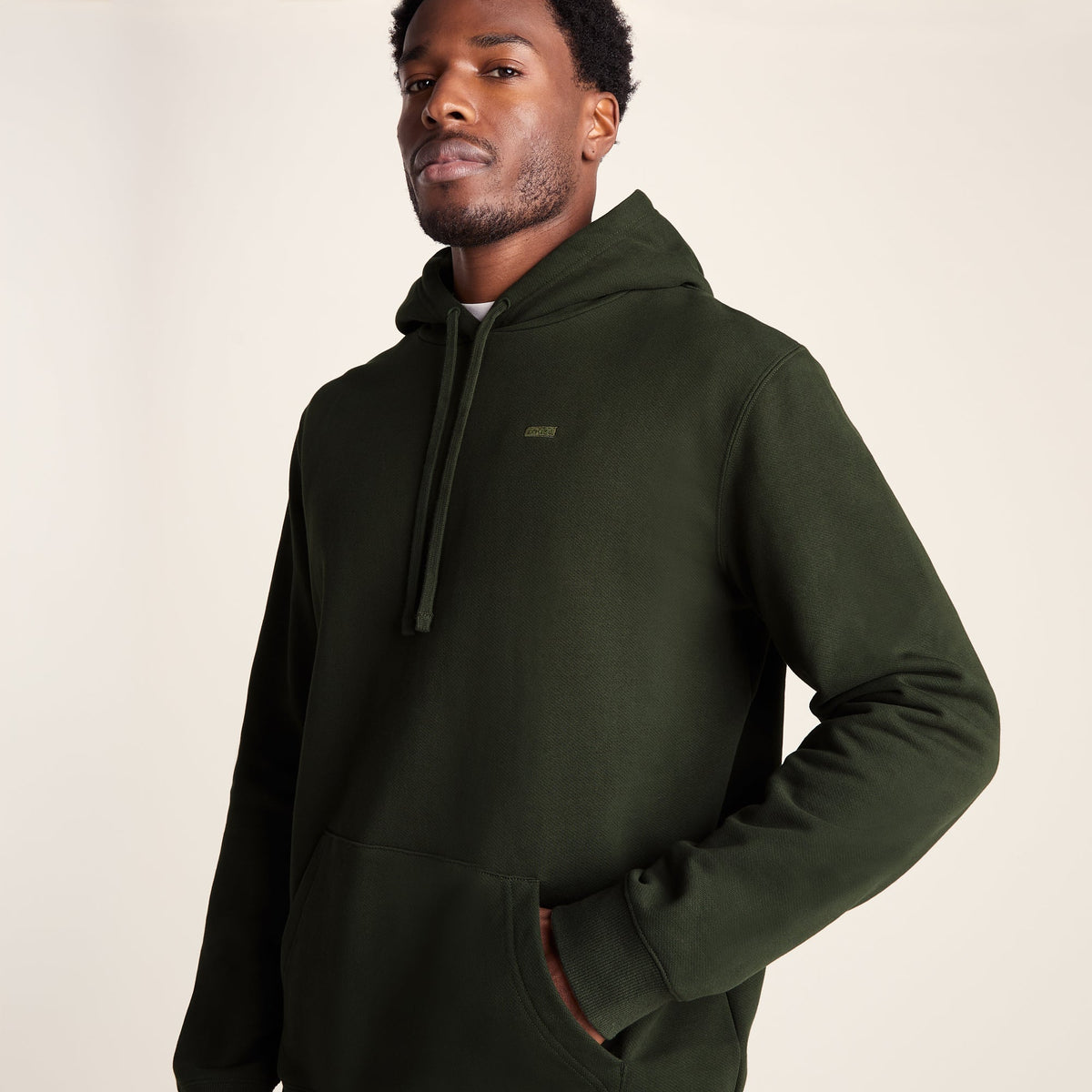 Carlton Mens Oversized Heavyweight 100% Cotton Hoody - Dark Olive Green - Image 4
